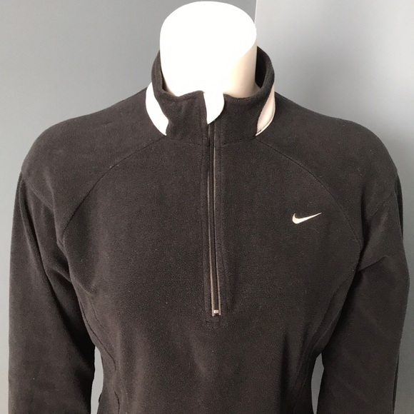 Nike Black Fleece Quarter Zip Pullover Jacket Med - Picture 7 of 7
